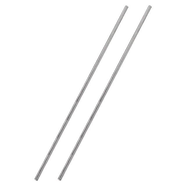 Varilla redonda sólida de acero inoxidable 304 de 3 mm x 300 mm para manualidades - 2 piezas