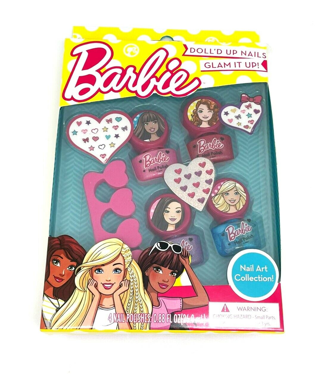 Barbie 14pc Dress Up Nail Art Costume Jewelry Bundle Set for Girls 4 and Up  