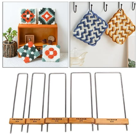 5 and Garden Knitting Loom Wooden Weaving Tools Hand Craft Braider for Woolen Scraves and Caps