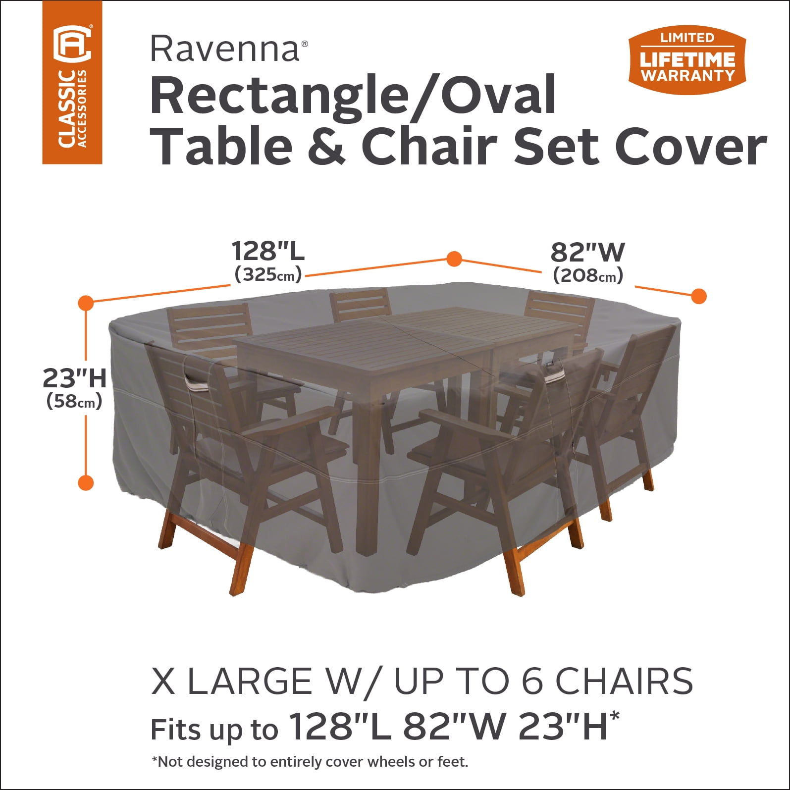 Ravenna Rectangular Oval Patio Table Chair Set Cover Fits Sets Ravenna Rectangular Oval Patio Table Chair Set Cover Fits Sets 128 L X 82 W Com