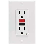 Leviton GFCI Receptacle in White — UL Listed for US Residential Electrical Code Compliance, Drop-in NEC-Standard Wiring
