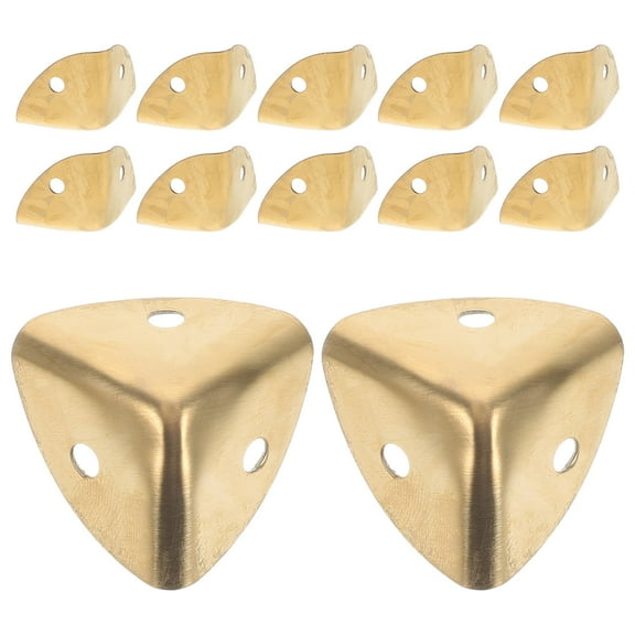 LEORX 12Pcs Stainless Steel Metal Corner Guards Decorative Edge Covers for Wooden Boxes