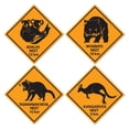 thumbnail image 2 of Beistle Club Pack of 48 Yellow and Black Outback Road Sign Cutout Decors 17", 2 of 2