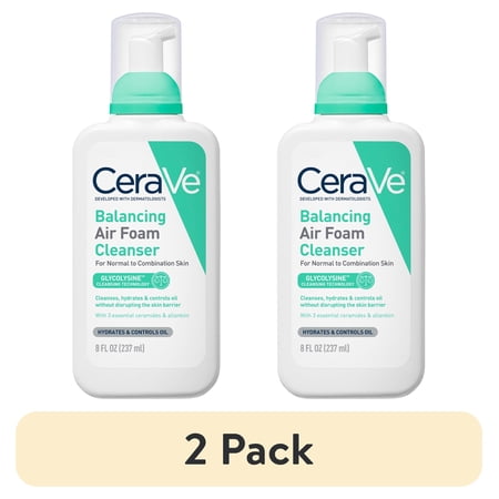 (2 pack) CeraVe Balancing Air Foam Cleanser Oil Control & Hydration for Combination Skin 8 fl oz