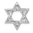 thumbnail image 3 of 14k White Gold 1/2CT.Diamond Concave Star of David Chain Slide Pendant, 3 of 4