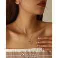 thumbnail image 3 of Yndra 18K Gold Plated Heart Necklace for Women,S925 Sterling Silver May Emerald Birthstone Butterfly Pendant Necklace,Jewelry Gift for Her Wife Mom Girlfriend,Birthday Mother’s Day Gift, 3 of 10