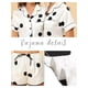 thumbnail image 4 of Conjunto de pijama de satén cheibear con camiseta y pantalones cortos lunares color blanco grande, 4 of 5