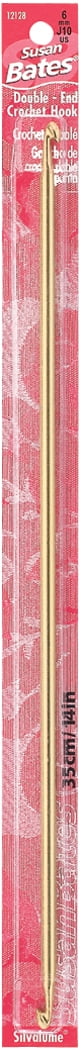 Silvalume Double End Crochet Hook, 14', Size H8, Turquoise