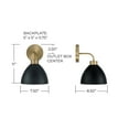 thumbnail image 3 of Capital Lighting 652011 Ross 11" Tall Bathroom Sconce - Black, 3 of 7