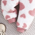 thumbnail image 7 of Baby Girl Outfits Winter Thickened Love Print Plush Long Sleeve Hooded Tops Pants Bag Baby Girl Clothes Pink 9 Months-12 Months, 7 of 7