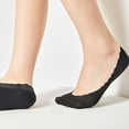 thumbnail image 3 of Viluyesy No Show Socks for Womens, Seamless Ultra-Thin Non-Slip Invisible Lightweight Liner Socks Black, 3 of 4