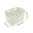 thumbnail image 4 of Unique Bargains 1 Set Rectangle Drain Food Storage Containers 1 Compartment White Transparent, 4 of 6