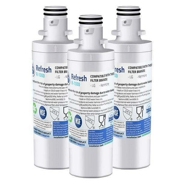 Refresh Refrigerator Water Filter Compatible With Lg Lt1000p Lt1000pc Lt1000pcs Walmart Com Walmart Com