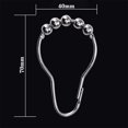 thumbnail image 2 of Anillos de ducha de acero inoxidable 304, ganchos de 12 piezas (plata) 70 * 40 mm TUNC Sencillez, 2 of 5