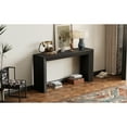 thumbnail image 4 of Christopher Knight Home Modern 59"  Console Table, Wood Veneer Top, Black, 4 of 10