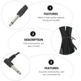 thumbnail image 3 of EeaseCA 3PCS Guitar Cables 6.35mm Audio Cables Universal Connection Cables Speaker Cables, 3 of 8