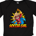 thumbnail image 4 of Inktastic Soccer Girl Superhero Girls Long Sleeve Baby Bodysuit, 4 of 5