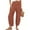 Orange, variant on Womens Wide Leg Palazzo Capri Pants 2025 Summer Casual Loose High Waisted Lounge Flowy Cropped Beach Work Trousers
