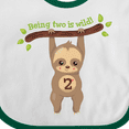 thumbnail image 4 of Inktastic Cute Sloth 2nd Birthday Boys or Girls Baby Bib, 4 of 4