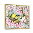 thumbnail image 3 of Designart 'Birds On Pink Cherry Sakura and Apple Flowers II' Traditional Framed Canvas Wall Art Print, 3 of 5