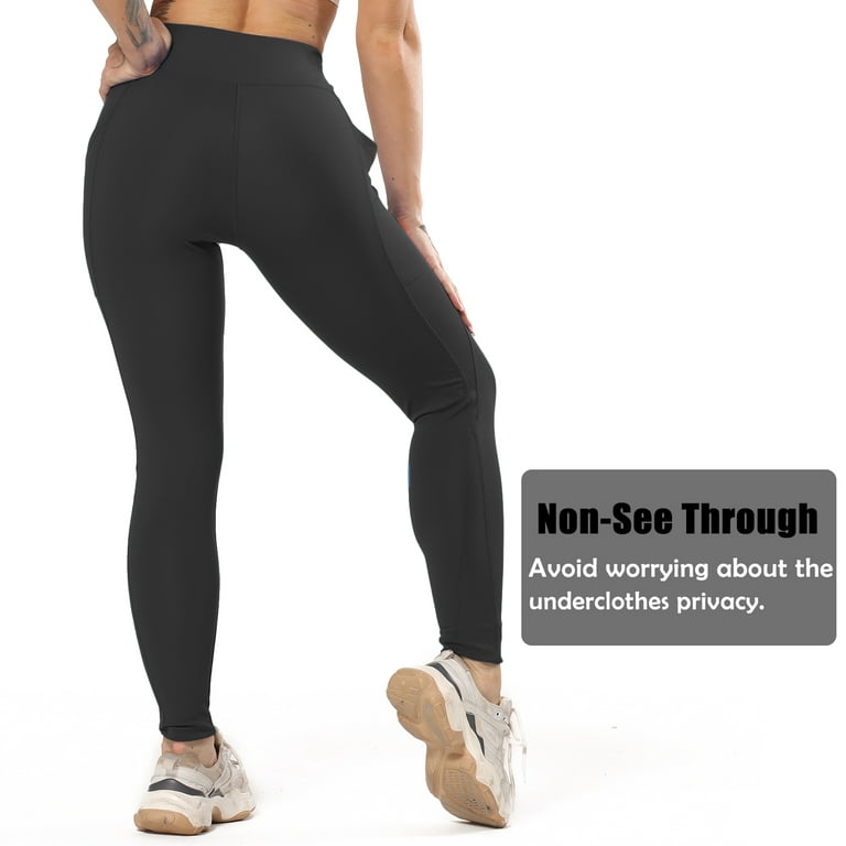 Women High Waisted Yoga Pants Tight Workout Leggings with Pockets - Walmart .com