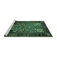 thumbnail image 2 of Ahgly Company Machine Washable Indoor Rectangle Persian Turquoise Blue Traditional Area Rugs, 7' x 9', 2 of 4