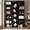Black, variant on Frmobepts Triple Row 6-tier Bookshelf, 71 in Tall Bookshelf with 17 Open Display Shelves, Large Bookcase for Office Living Room, White