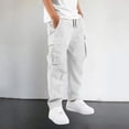 thumbnail image 2 of WERYOUNG Kids Cargo Pants With Pockets Elastic Waist Wide Leg Trousers Boys Girls Back To School Pants 11-12 Years, 2 of 5