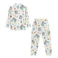 thumbnail image 5 of DISNIMO Pajama Sets for Women Koala Flower Print 2 Piece Long Sleeve Sleepwear Soft V Neck Tops and Long Pants Set Button Down Loungewear Nightwear, 5 of 7