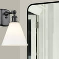 thumbnail image 4 of Innovations Lighting  Berkshire Glass - 1 Light 8" Sconce Matte White/Matte Black, 4 of 5