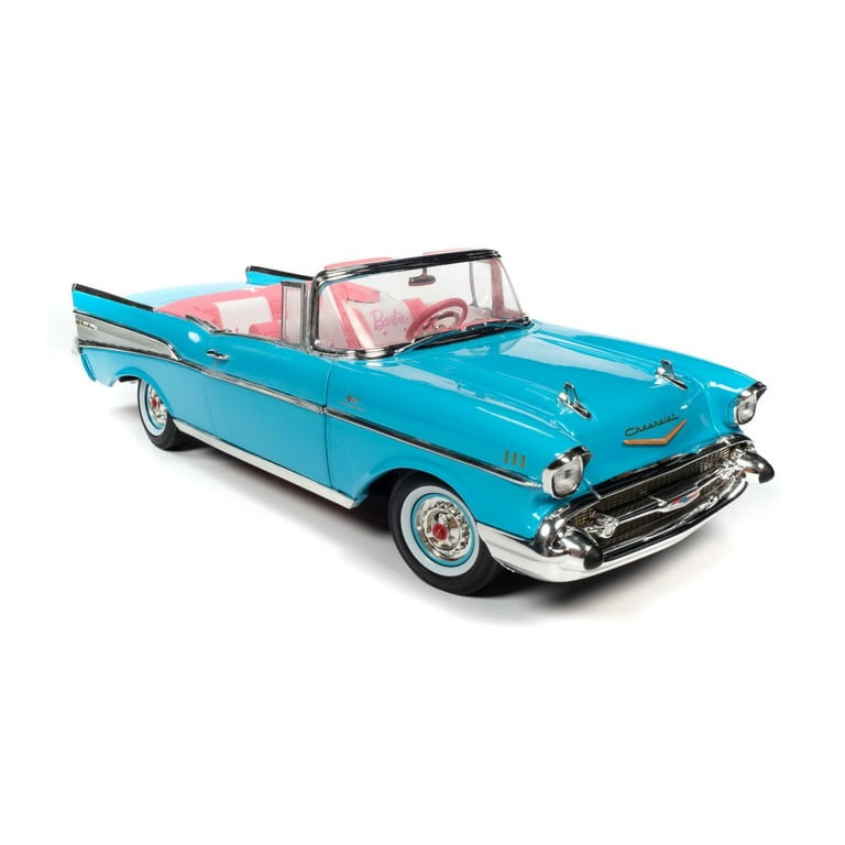 1957 Chevy Bel Air Convertible, Aqua Blue - Auto World AWSS135 - 1