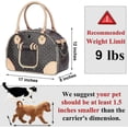 thumbnail image 3 of Luxury Pet Carrier, Puppy Small Dog Carrier, Cat Carrier Bag, Waterproof Premium PU Leather Carrying Handbag for Outdoor Travel Walking Hiking Shoppin, 3 of 5