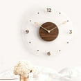 thumbnail image 3 of Reloj de pared nórdico Zulema 14 pulgadas Madera maciza Acrílico Silencioso, 3 of 8