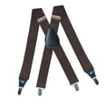 thumbnail image 5 of Suspenders for Men 4 Clips Elastic Straps 1.38 Inches Wide Solid Color Adjustable Heavy Duty Pants Brace Adult for Work Womens Brown, 5 of 7