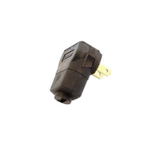 Leviton 101AN-00E Angle Plug 15A-125V, Black