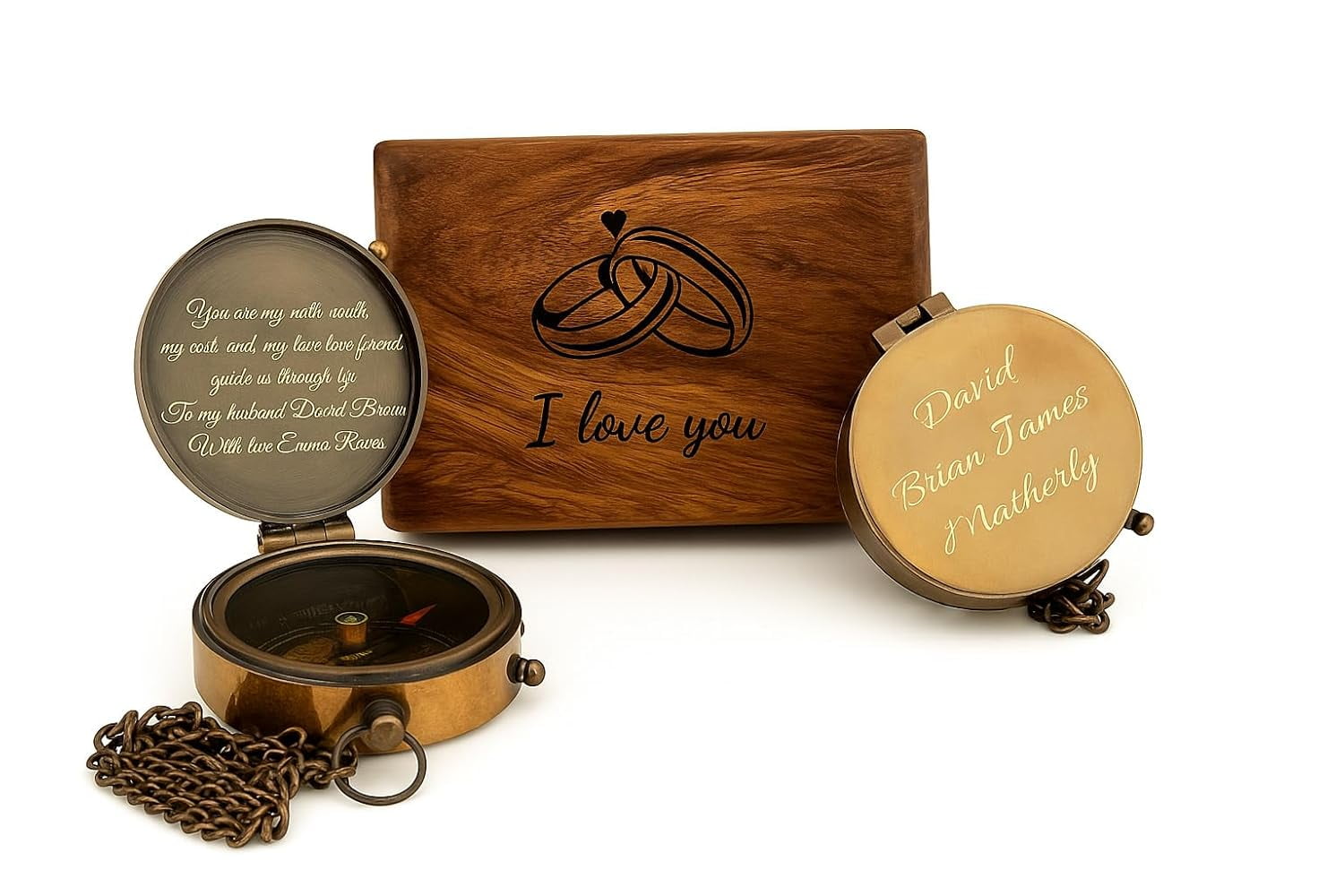 Personalized Handmade Vintage Nautical Brass Compass - Antique Custom Engraved Inspirational Unique Luxury Gift For Graduation, Baptism, First Communion, Anniversary, Retirement