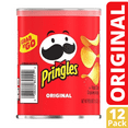 thumbnail image 2 of Pringles Potato Crisps Chips Original Flavored Salty Snack, Lunch Food, Single Serve 1.3 Oz Cans (12 Pack Bulk Boxed And Sealed For Freshness), 2 of 9