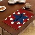 thumbnail image 5 of Beautynvta 4th of July Placemats, Patriotic Linen Table Mats, America Flag Stars Stripe Place Mats for Independence Memorial Day Party Kitchen Dining Decoration, 11.8x17.7 In, 5 of 7