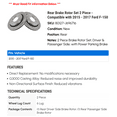 thumbnail image 2 of Rear Brake Rotor Set 2 Piece - Compatible with 2015 - 2017 Ford F-150 2016, 2 of 2