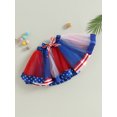 thumbnail image 4 of Michellecmm Women Kid Girl Skirt, Layered Tulle A-Lined Casual Party Stage Show Dancing Short Half Dress for Independence Day, 4 of 9