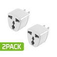 thumbnail image 5 of Cellet USA, Canada, Mexico, Japan Travel Plug Power Adapter Round Pin (EU/UK/Korea/China/AU) to Flat (USA) Pin, 2 Pack, White, 5 of 7