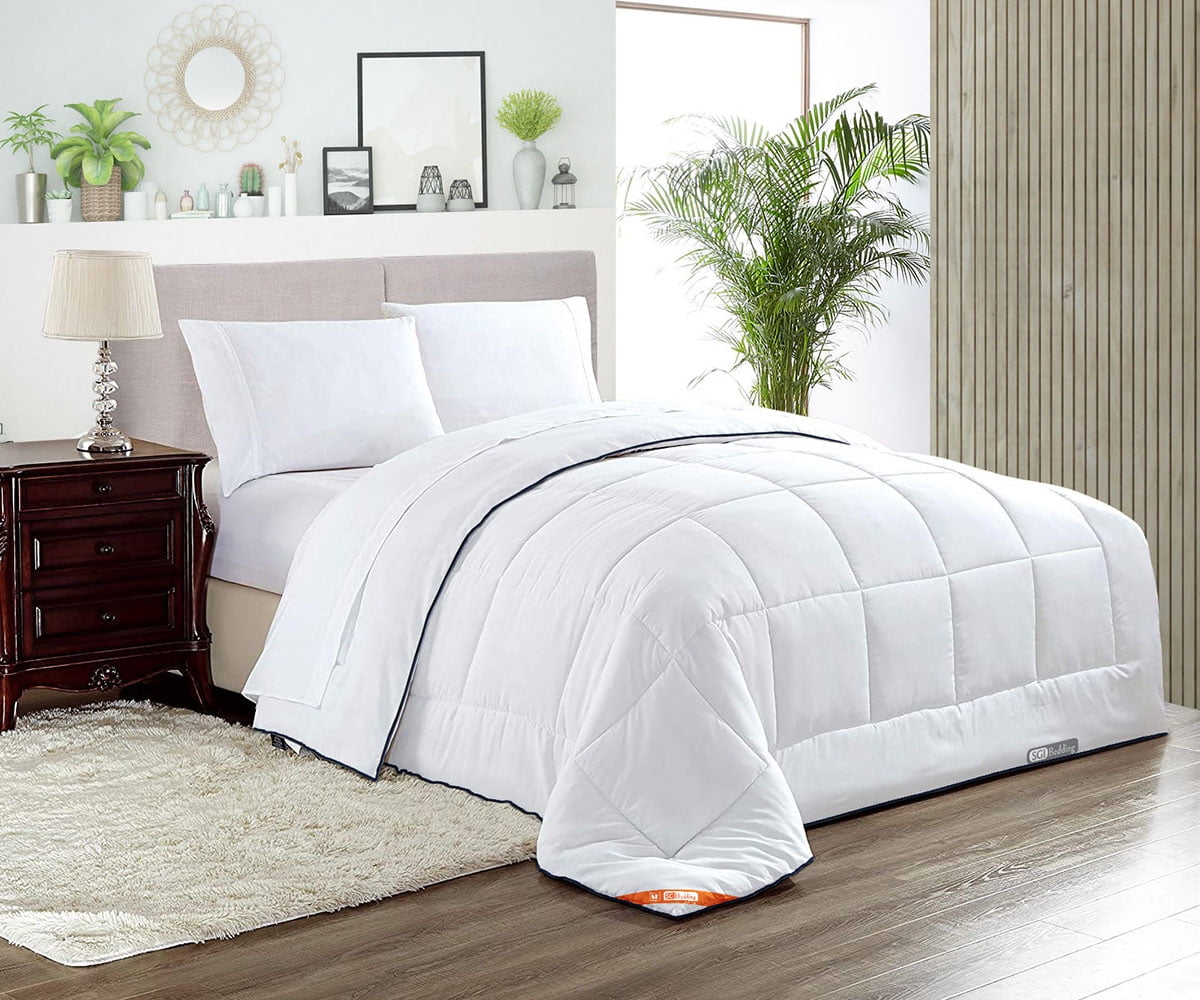 Comfy Moss Solid Down Alternative Comforter King Size Egyptian Cotton 