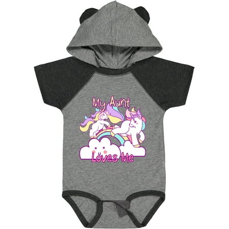 

Inktastic My Aunt Loves Me Unicorn Gift Baby Girl Bodysuit