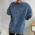 thumbnail image 5 of POROPL Women Sweaters V-Neck Sweater Oversized Thick Knitted ,Midweight, Size S-5XL, 5 of 6