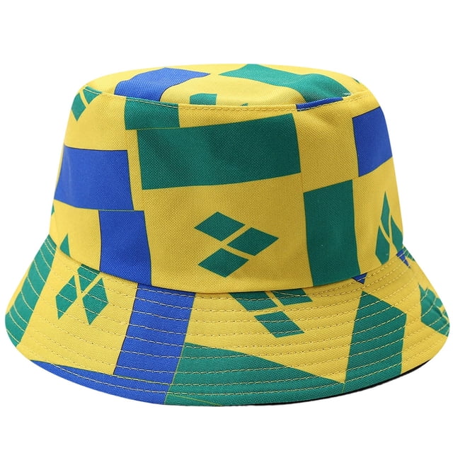 Daznico Chapeau Réversible avec Motif National pour le Soleil en Plein Air