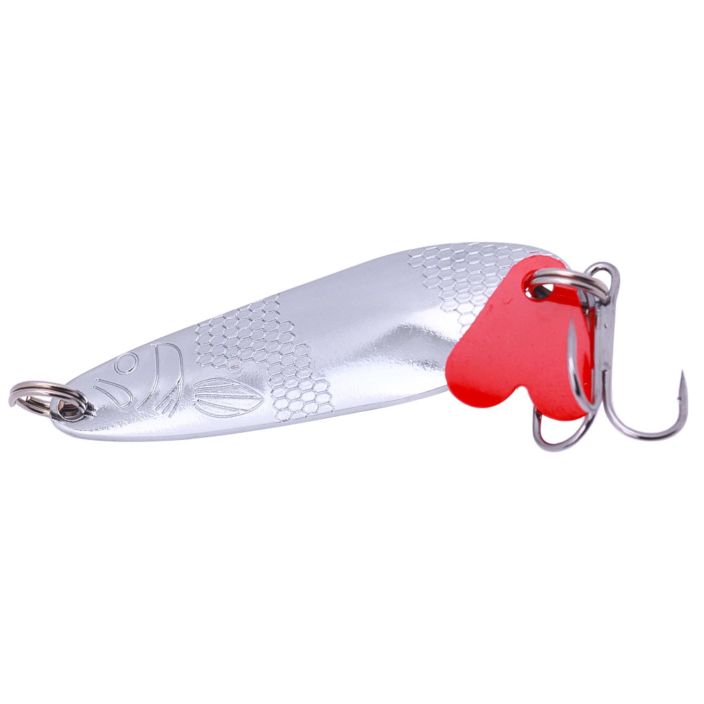 Fishing Lures,Fishing Spoons,Trout Lures,Bass Lures, 8PCS Hard Fishing Lures Jigging Bait with Treble Hooks,  1/4oz