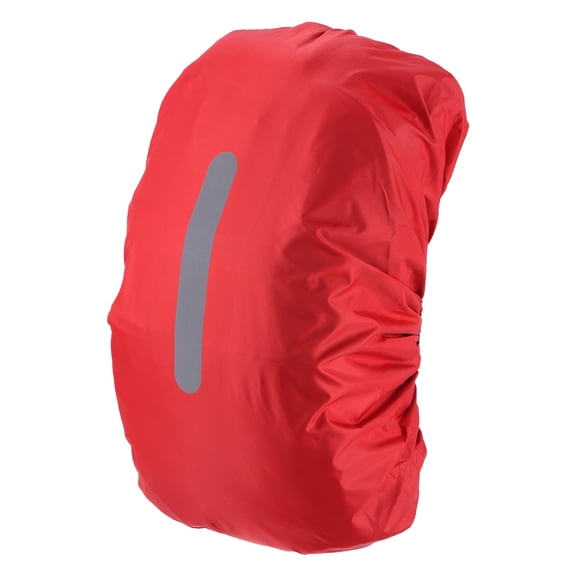 Uxcell Waterproof Backpack Rain Cover, 40L-50L Backpack Cover, Bag Rain Cover with Reflective Strap [Red]