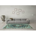 thumbnail image 3 of Ahgly Company Indoor Round Persian Light Blue Traditional Area Rugs, 7' Round, 3 of 4