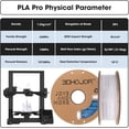 thumbnail image 4 of PLA Pro Filament 1.75mm Cold White,3D Printer Filament,1kg Cardboard Spool (2.2lbs), Fit Most FDM 3D Printer, 4 of 7