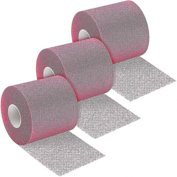 3pcs Athletic Pre Wrap Tape For Sports Pre-wrap Athletic Tape 2.75 Inch By 30 Yards( Color : Pink )